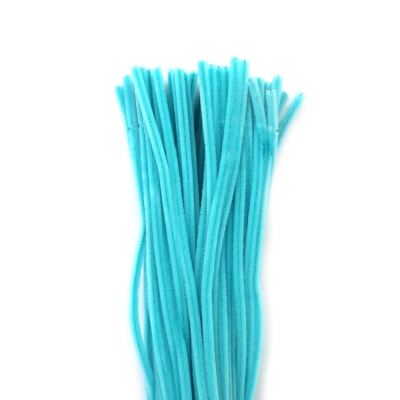 Телени пръчки цвят светло син пастелен -30 см -10 броя
