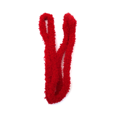 Телена пръчка с пухкав шенил цвят тъмно червен 20 мм - 1 метър