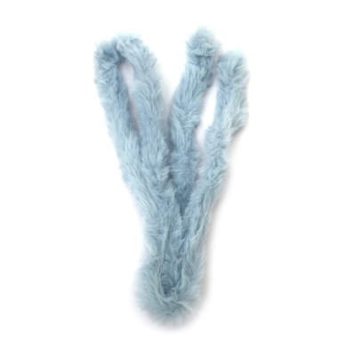 Мека телена пръчка с пухкав синтетичен материал цвят светло син 20 мм -1 метър