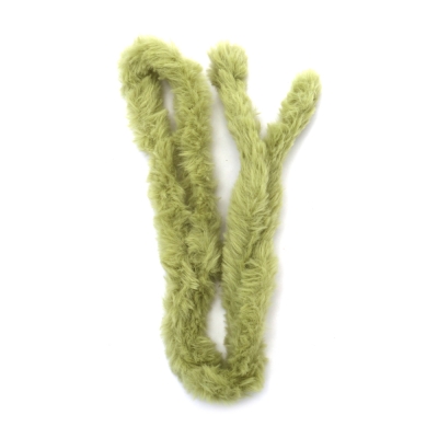 Мека телена пръчка с пухкав синтетичен материал цвят светло зелен 20 мм -1 метър