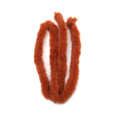 Мека телена пръчка с пухкав синтетичен материал цвят светъл карамел 20 мм -1 метър