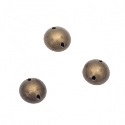 Перла полусфера за пришиване 8 мм цвят бронз -50 броя