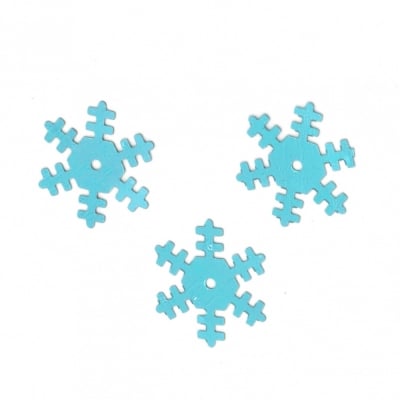 Пайети снежинка 18 мм сини -20 грама