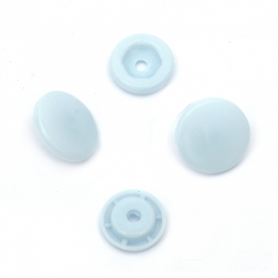 Пласмасови тик-так копчета 12 мм цвят светло син -20 броя