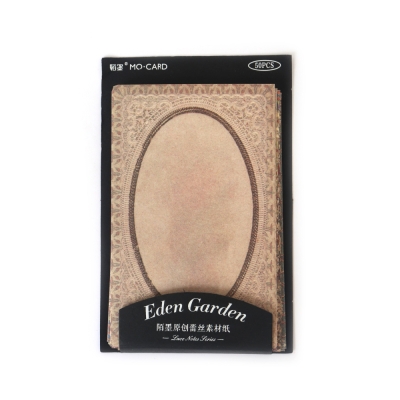 Комплект декоративна хартия за скрапбукинг "EDEN GARDEN" 70x110 мм с  мотиви от дантела -50 листа