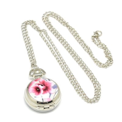 Гердан часовник кварц 30 мм метал цвят сребро 45 см