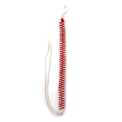 Гривна макраме бяло и червено рибя кост -10 броя