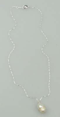Гердан метал естествена перла 21 см