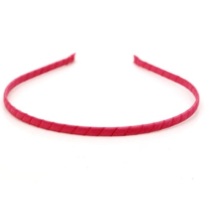 Диадема метал текстил 5 мм розова тъмна