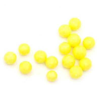 Топче стиропор 7-9 мм за декорация жълто ~7 грама ~1900 броя