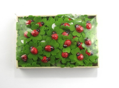 Фигурка от филц заек 79x45x10 мм цвят розов -5 броя