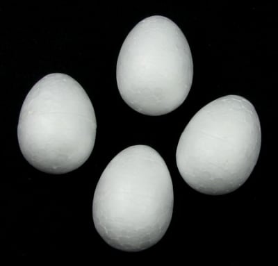 Яйце стиропор 35х26 мм. за декорация -10 броя