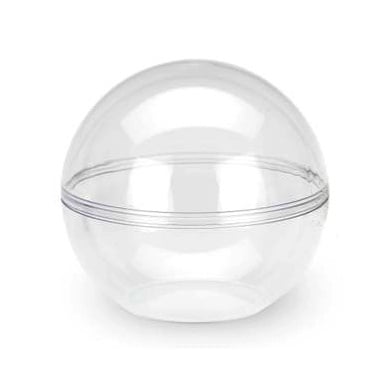 Пластмасова топка прозрачна 93 мм 2 части стояща