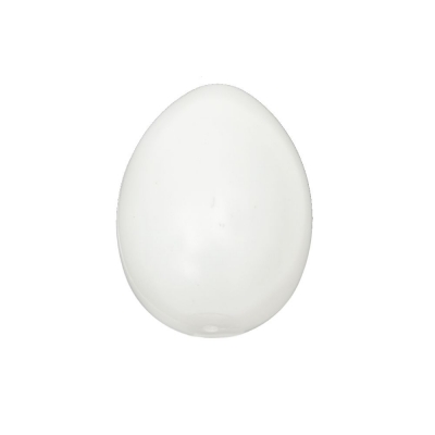 Яйце пластмаса 80x59 мм с една дупка 3 мм бяло