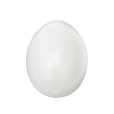 Яйце пластмаса 100x73 мм с една дупка 3 мм бяло