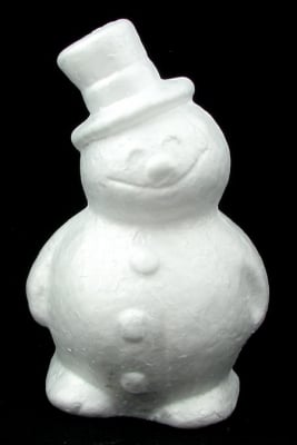 Снежен човек стиропор 150x110x70 мм за декорация -1 брой