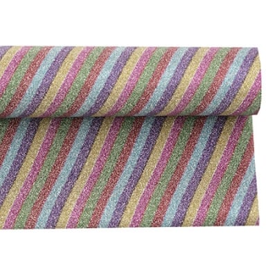 Хартия опаковъчна 700x500 мм двулицева с брокат цвят сребро/цветна