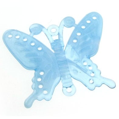 Висулка свързващ елемент пеперуда 45х56 мм синя меланж