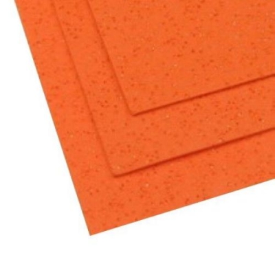 EVA материал /микропореста гума/ 2 мм А4 20х30 см двустранен на дупчици с блясък оранжев