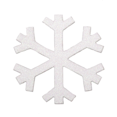 Снежинка с брокат фоам 47x2 мм -10 броя