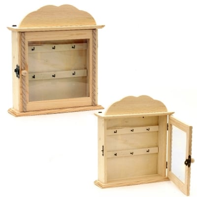 Кутия дървена 205x60x250 мм за ключове прозорец