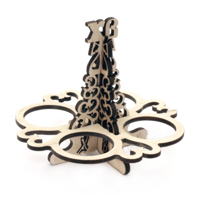 Дървена поставка за яйца 4 броя 11x13 см