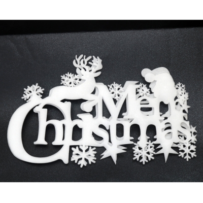 Надпис от пенополиетилен / антистатична пяна Mery Christmas 500x320 мм -2 броя
