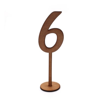 Номера за маса от MDF No 6 155 мм