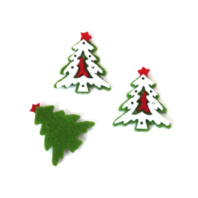 Елха от филц 35x40x4 мм -10 броя