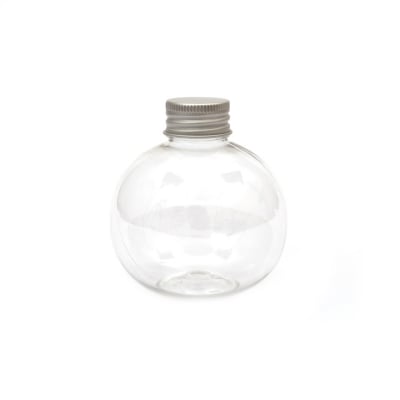 Бурканче пластмасово прозрачно топка 68x78 мм с капачка с винт