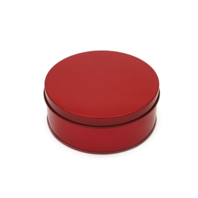 Кутия метална кръг 100x40 мм цвят червен