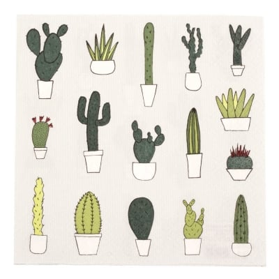 Салфетка HOME FASHION 33x33см трипластова Little Cactus -1 брой