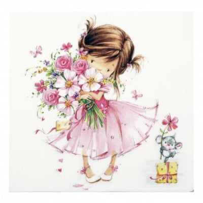 Салфетка HOME FASHION 33x33см трипластова Little Princess -1 брой