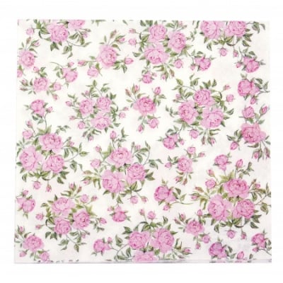 Салфетка HOME FASHION 33x33см трипластова Little Roses -1 брой