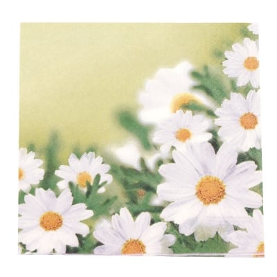 Салфетка HOME FASHION 33x33см трипластова White Daisies -1 брой