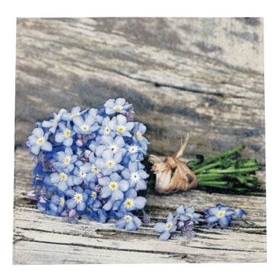 Салфетка HOME FASHION 33x33см трипластова Forget-me-not -1 брой