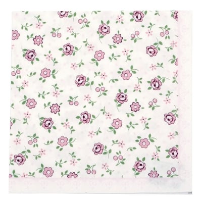 Салфетка HOME FASHION 33x33см трипластова Mille Fleurs rose -1 брой