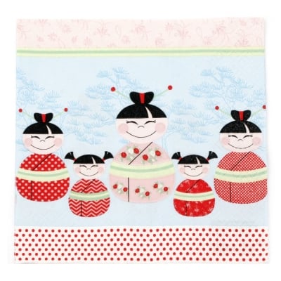 Салфетка HOME FASHION 33x33см трипластова Happy Asia Kids -1 брой