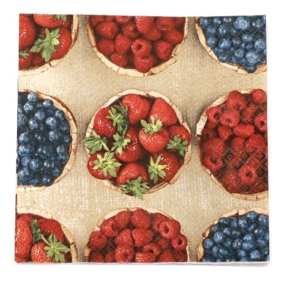 Салфетка HOME FASHION 33x33см трипластова Fresh Berries -1 брой