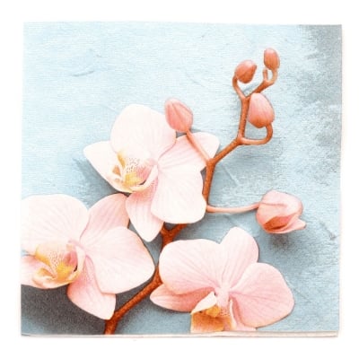 Салфетка HOME FASHION 33x33см трипластова Rose Orchid -1 брой