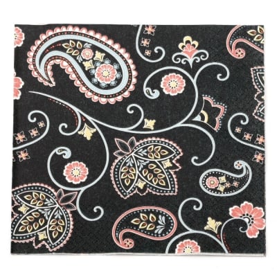 Салфетка HOME FASHION 33x33 см трипластова Modern Paisley -1 брой