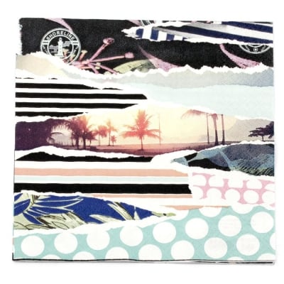 Салфетка HOME FASHION 33x33 см трипластова Beach Vibe -1 брой