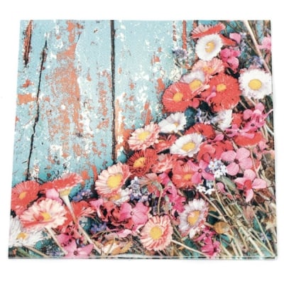 Салфетка HOME FASHION 33x33 см трипластова Shabby Chic Daisies -1 брой