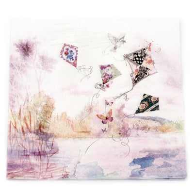 Салфетка HOME FASHION 33x33 см трипластова Abstract Kites -1 брой