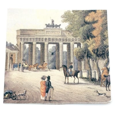Салфетка HOME FASHION 33x33 см трипластова Brandenburger Tor -1 брой