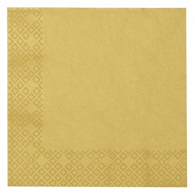 Салфетка HOME FASHION 33x33см трипластова Uni gold -1 брой