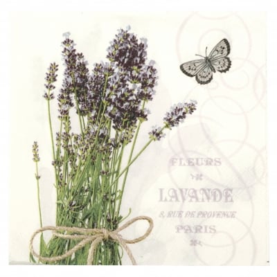 Салфетка за декупаж Ambiente 33x33см трипластова Bunch Of Lavender -1 брой