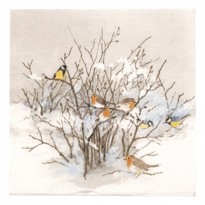 Салфетка за декупаж Ambiente 33x33 см трипластова Birds on Branches -1 брой