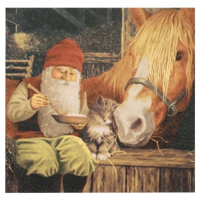 Салфетка ti-flair 33x33см трипластова Nisse with Horse -1 брой