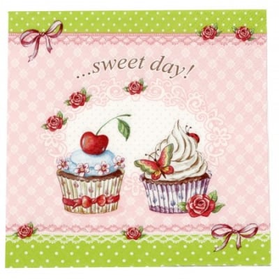 Салфетка ti-flair 33x33см трипластова Sweet Day -1 брой